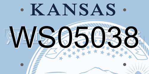 WS05038 Kansas License Plate
