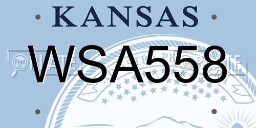 WSA558 Kansas License Plate