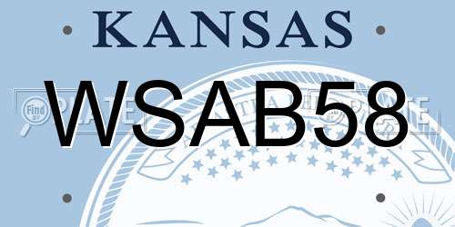 WSAB58 Kansas License Plate
