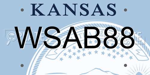 WSAB88 Kansas License Plate