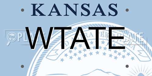 WTATE Kansas License Plate