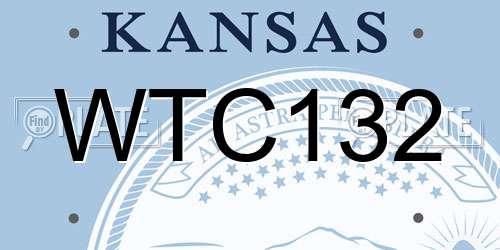 WTC132 Kansas License Plate