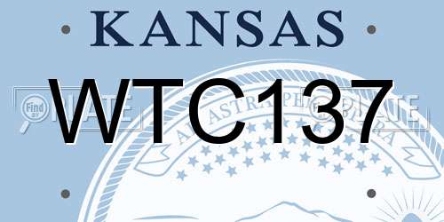 WTC137 Kansas License Plate