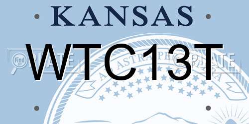 WTC13T Kansas License Plate