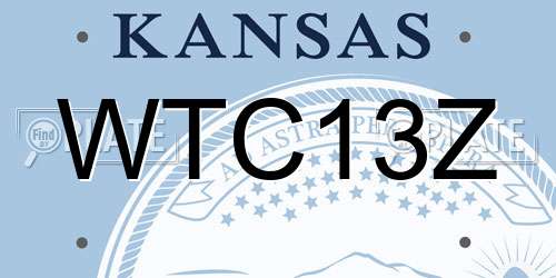WTC13Z Kansas License Plate