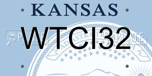 WTCI32 Kansas License Plate