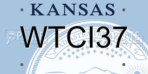 WTCI37 Kansas License Plate