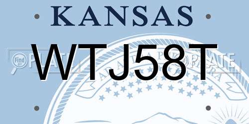 WTJ58T Kansas License Plate