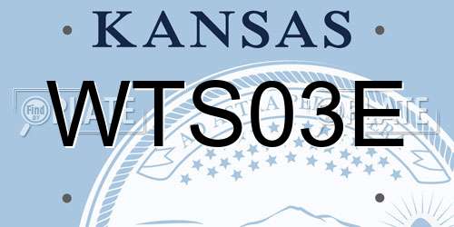 WTS03E Kansas License Plate