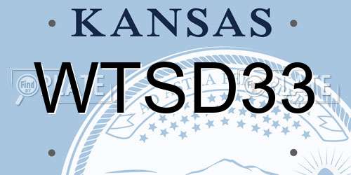 WTSD33 Kansas License Plate