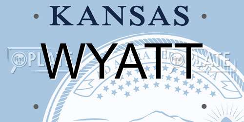 WYATT Kansas License Plate