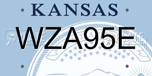 WZA95E Kansas License Plate