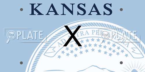 X Kansas License Plate