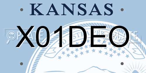 X01DEO Kansas License Plate