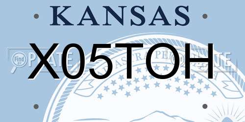 X05TOH Kansas License Plate