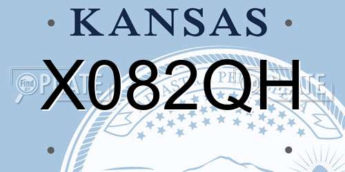 X082QH Kansas License Plate