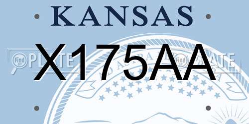 X175AA Kansas License Plate