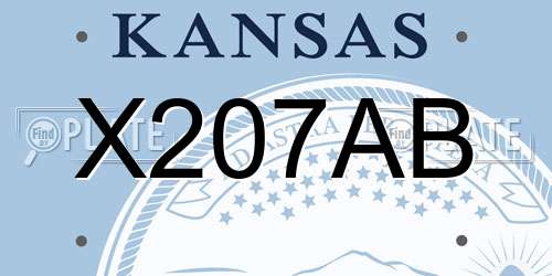X207AB Kansas License Plate