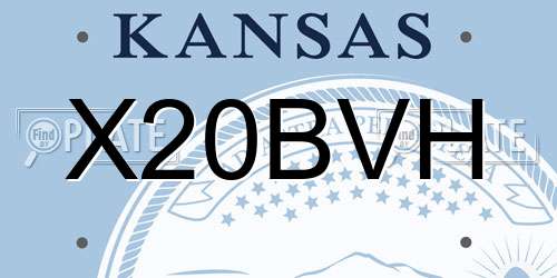 X20BVH Kansas License Plate