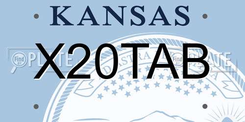 X20TAB Kansas License Plate
