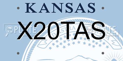 X20TAS Kansas License Plate