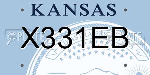 X331EB Kansas License Plate