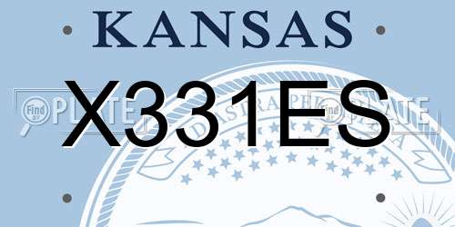 X331ES Kansas License Plate