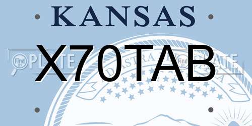 X70TAB Kansas License Plate