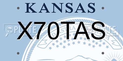 X70TAS Kansas License Plate