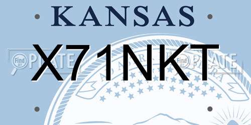 X71NKT Kansas License Plate