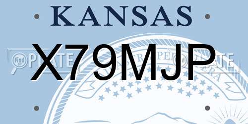 X79MJP Kansas License Plate