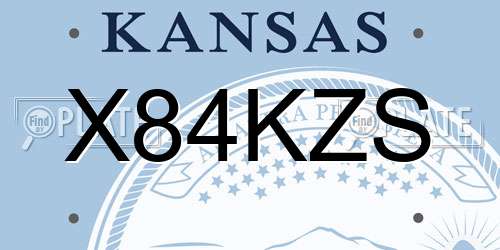 X84KZS Kansas License Plate