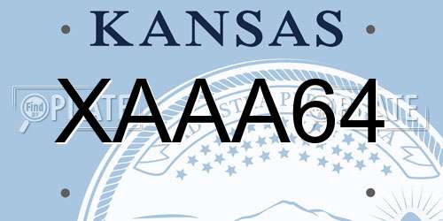 XAAA64 Kansas License Plate