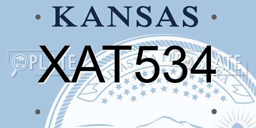 XAT534 Kansas License Plate