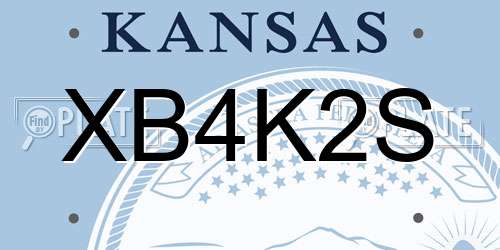 XB4K2S Kansas License Plate