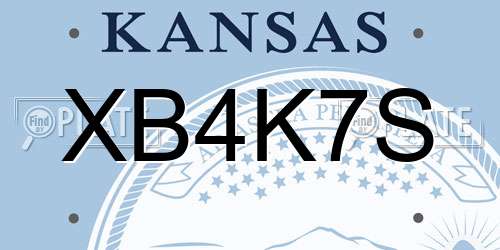 XB4K7S Kansas License Plate