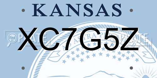 XC7G5Z Kansas License Plate