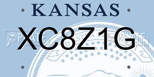 XC8Z1G Kansas License Plate