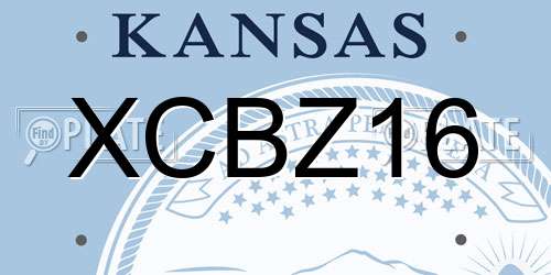 XCBZ16 Kansas License Plate