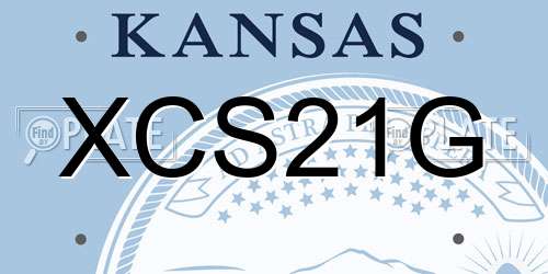 XCS21G Kansas License Plate
