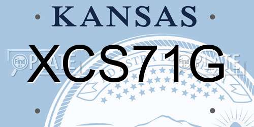 XCS71G Kansas License Plate