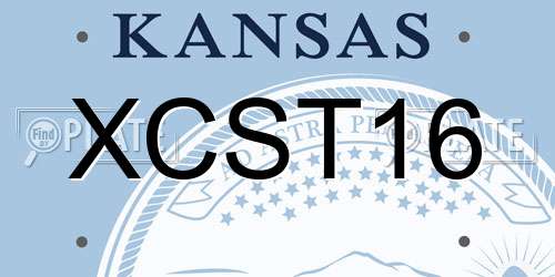 XCST16 Kansas License Plate