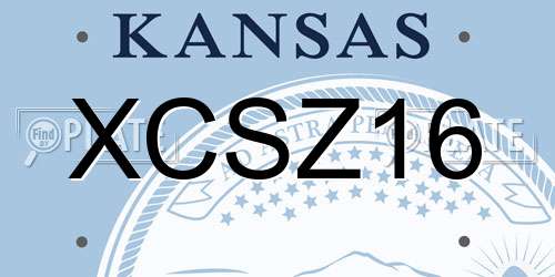 XCSZ16 Kansas License Plate