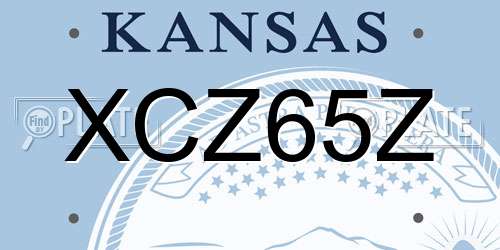 XCZ65Z Kansas License Plate