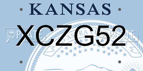 XCZG52 Kansas License Plate