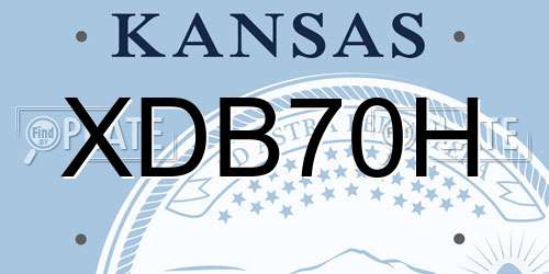 XDB70H Kansas License Plate