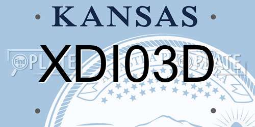 XDI03D Kansas License Plate