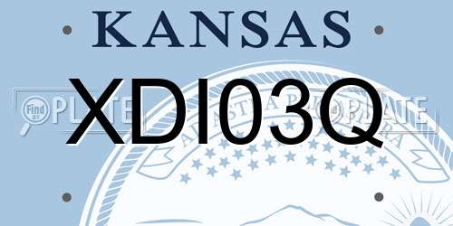 XDI03Q Kansas License Plate