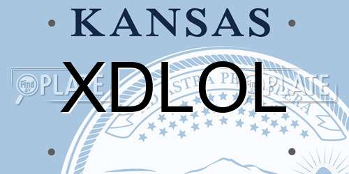 XDLOL Kansas License Plate