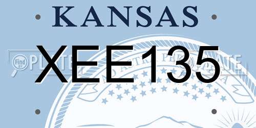 XEE135 Kansas License Plate